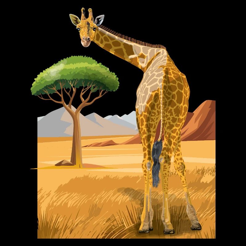 Giraffe looks friendly