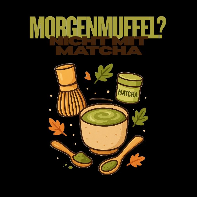 Petit-déjeuner matinal grouch coffee matcha cup