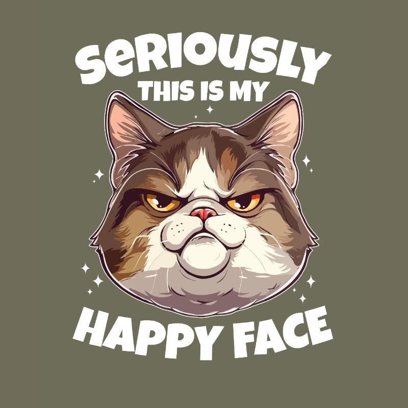 Funny Cat Happy Face