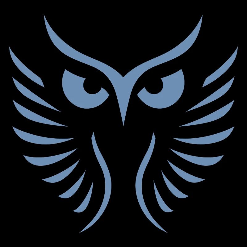 Moderne Eule: Abstrakte, Minimalistische Kunst