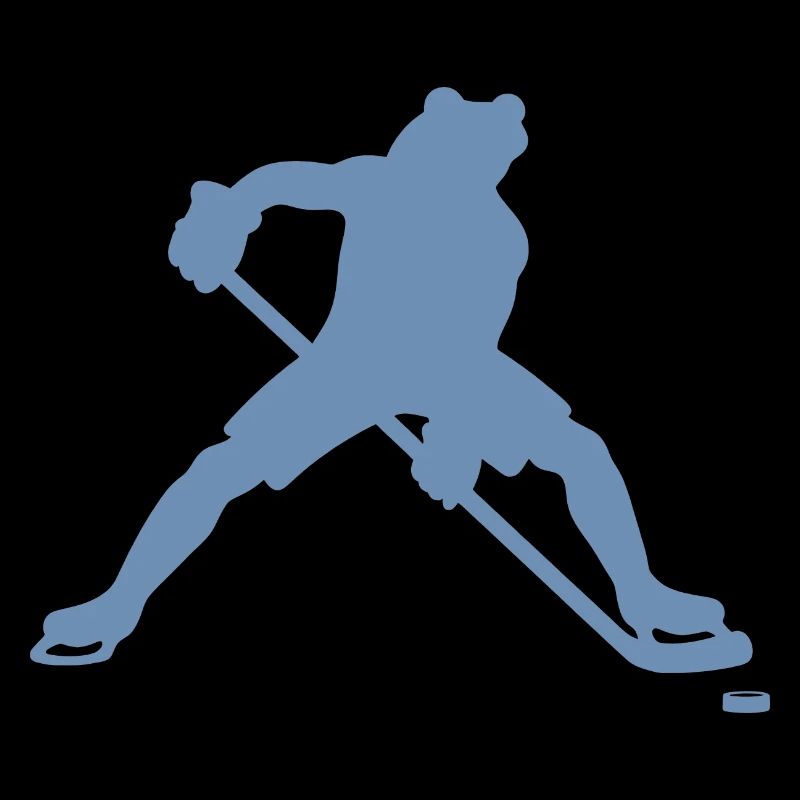 Frosch Eishockeyspieler Silhouette minimalistisch