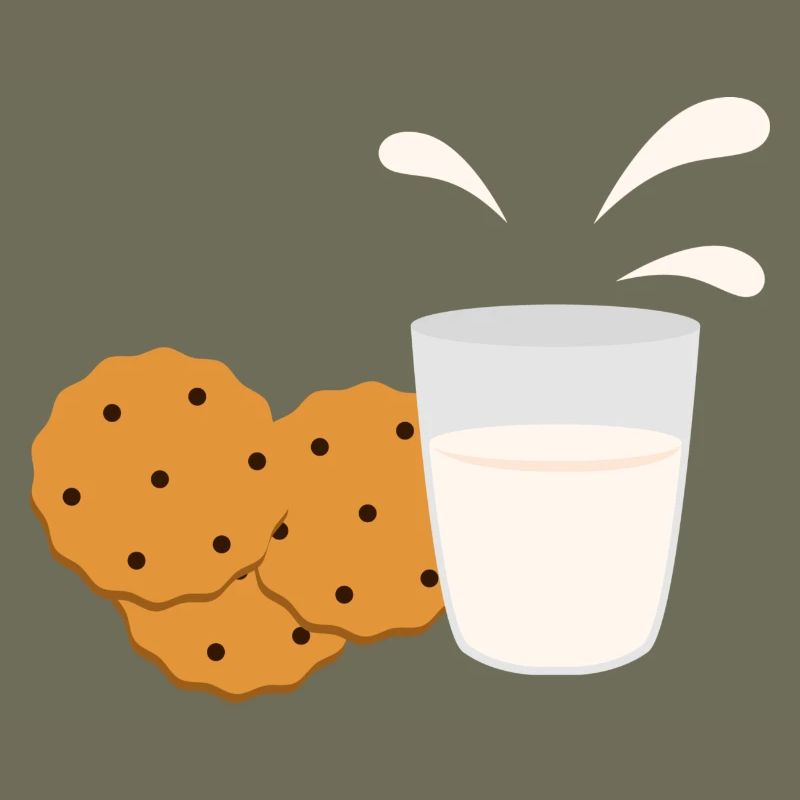 Biscuits with milk breakfast gift idea