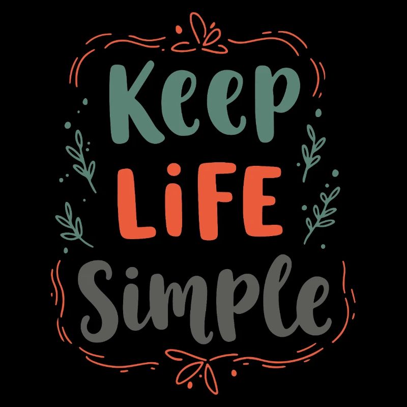 Minimalistisches Keep Life Simple Zitat