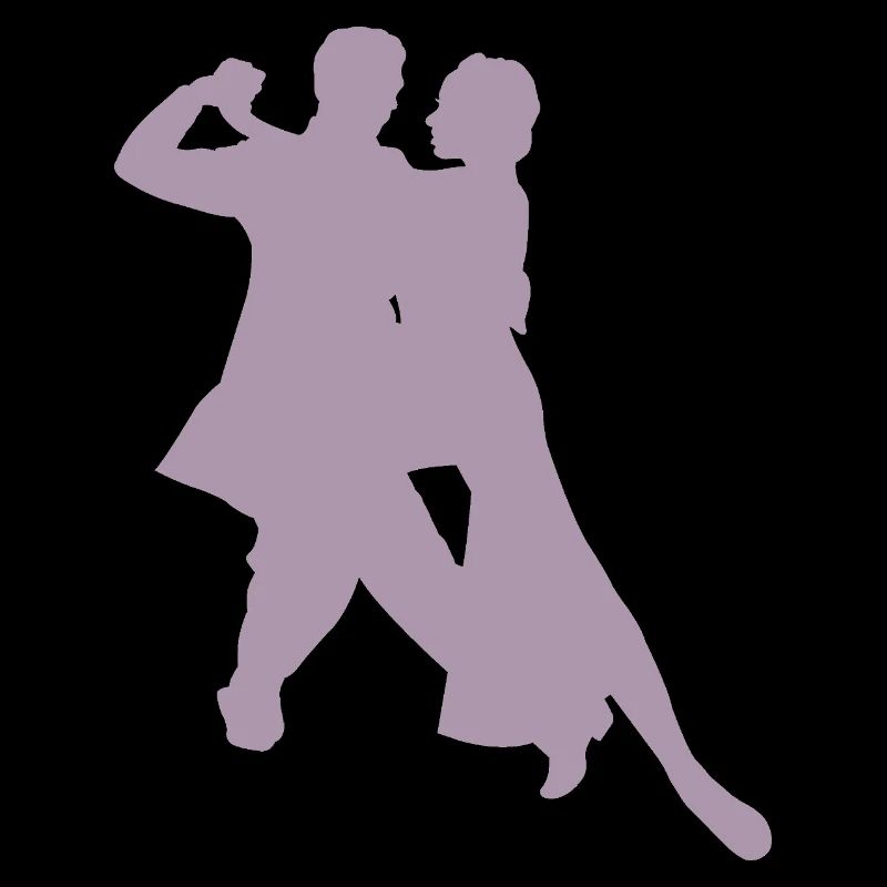 Elegant Dance Couple Silhouette Classical Dance South