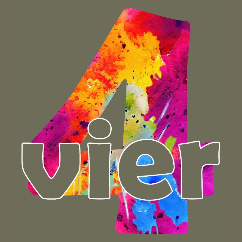 VIER 4 JAHRE JUNGE 4. GEBURTSTAG