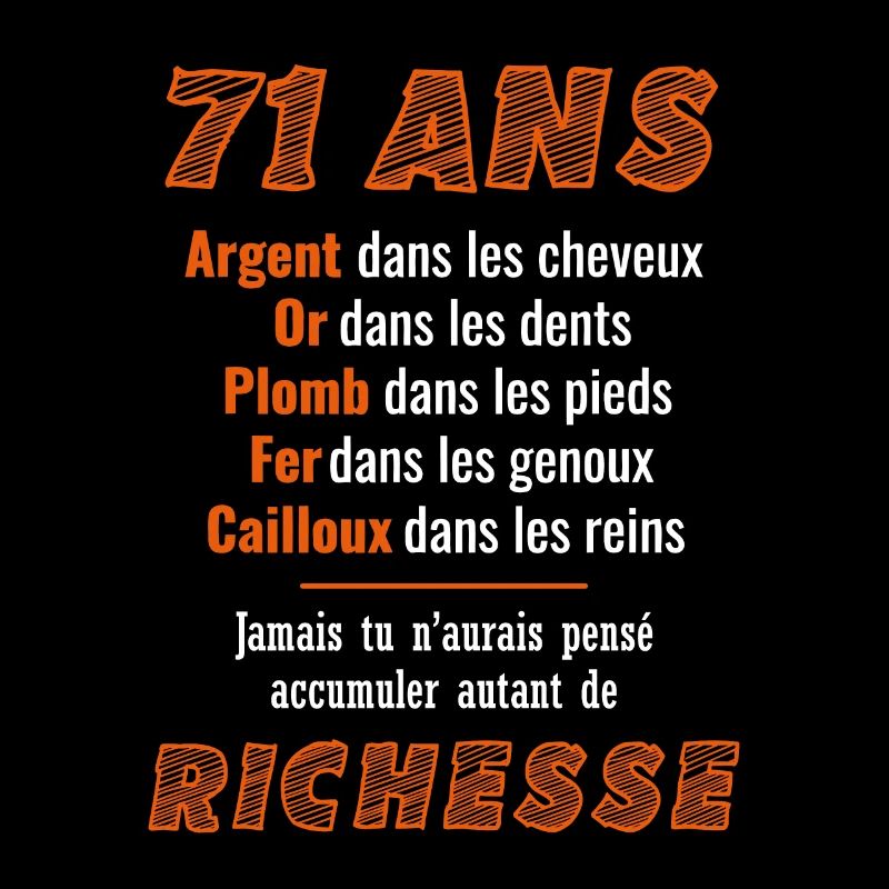 71 Ans Anniversaire Drôle Idée Cadeau