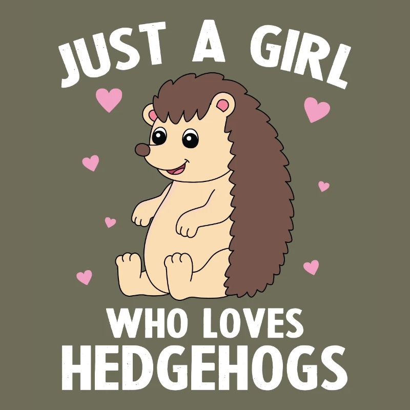 Nur ein Mädchen, das Igel liebt