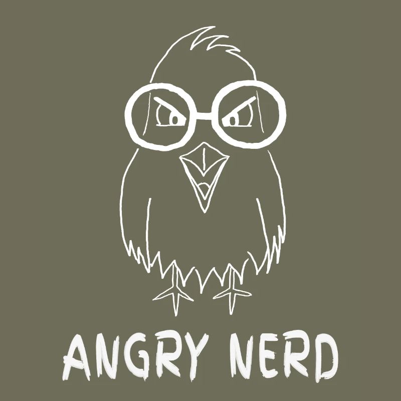 Angry Nerd - Wortspiel Nerd, Vogel