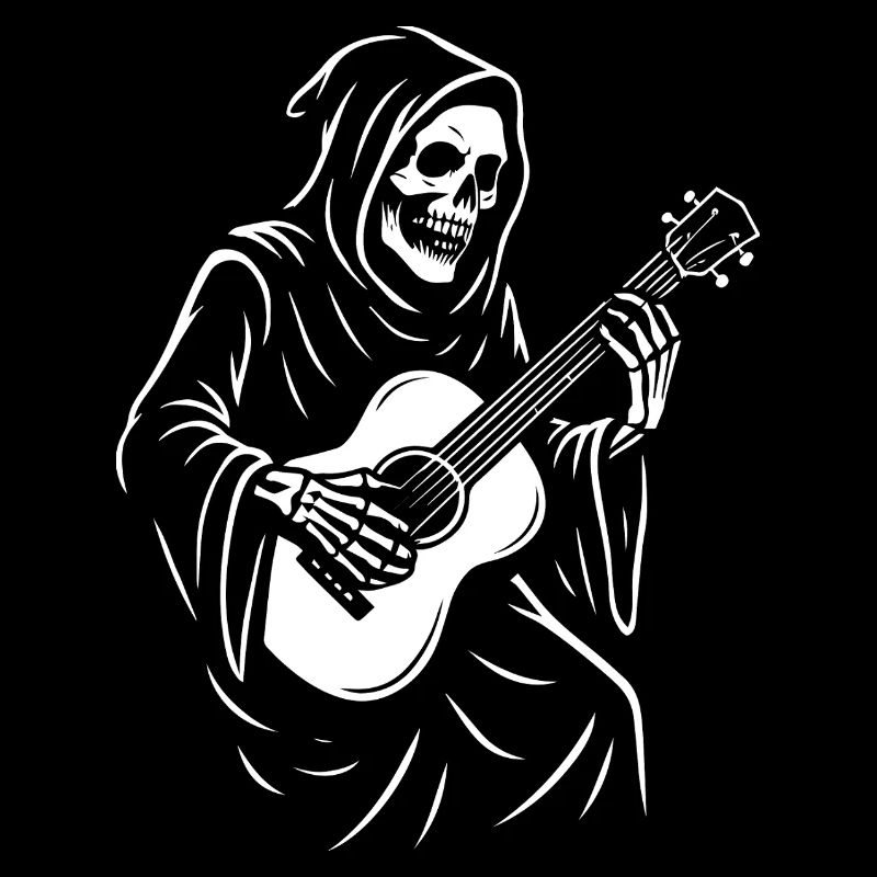 Grim Reaper Jouer de la guitare Design