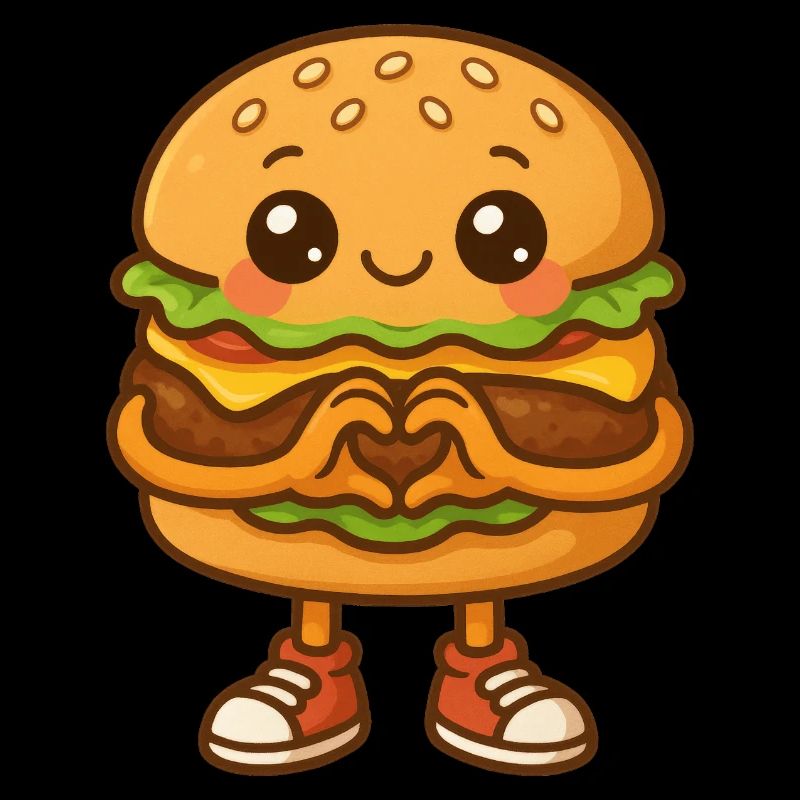 Kawaii Hamburger Herzchenfreund