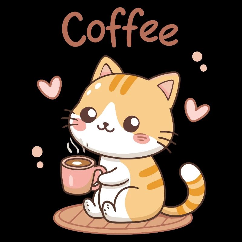 Cat Coffee Kawaii Latte