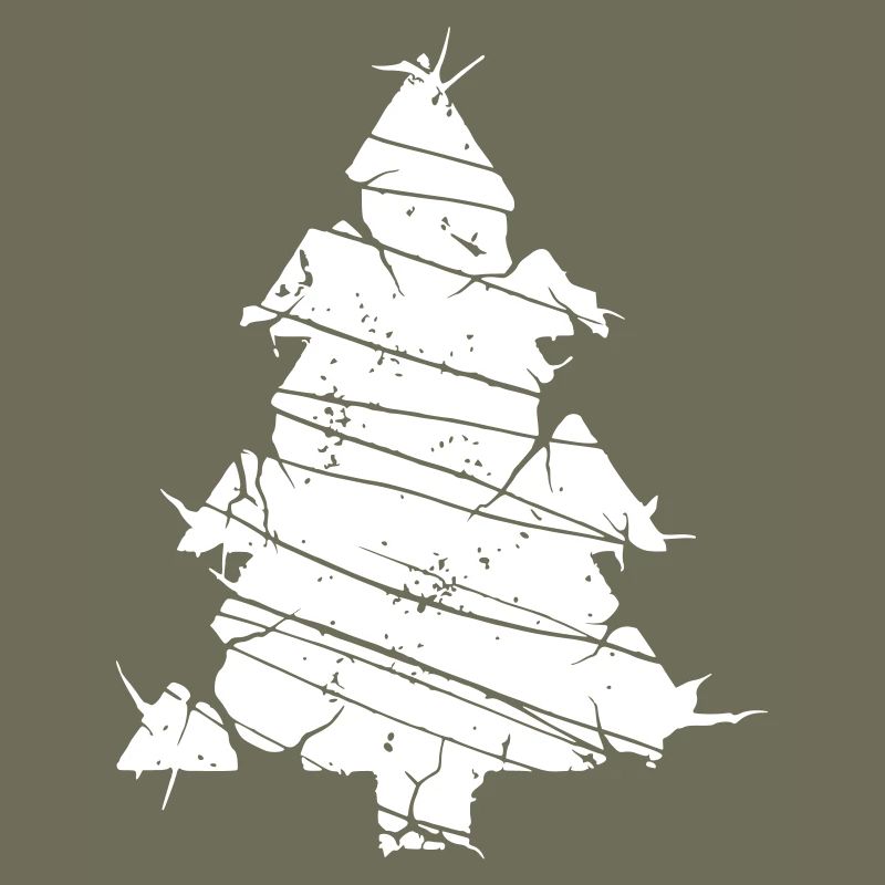 Christmas Tree Mosaic Sliver Art Vector