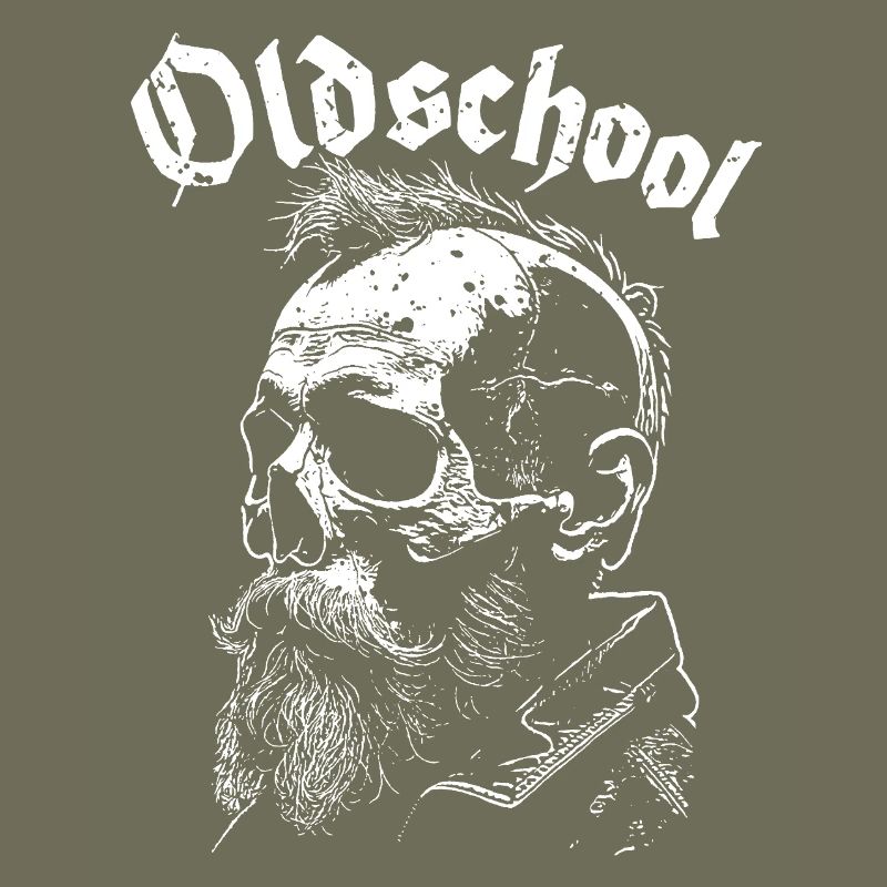 Old School Bart Schädel Portrait
