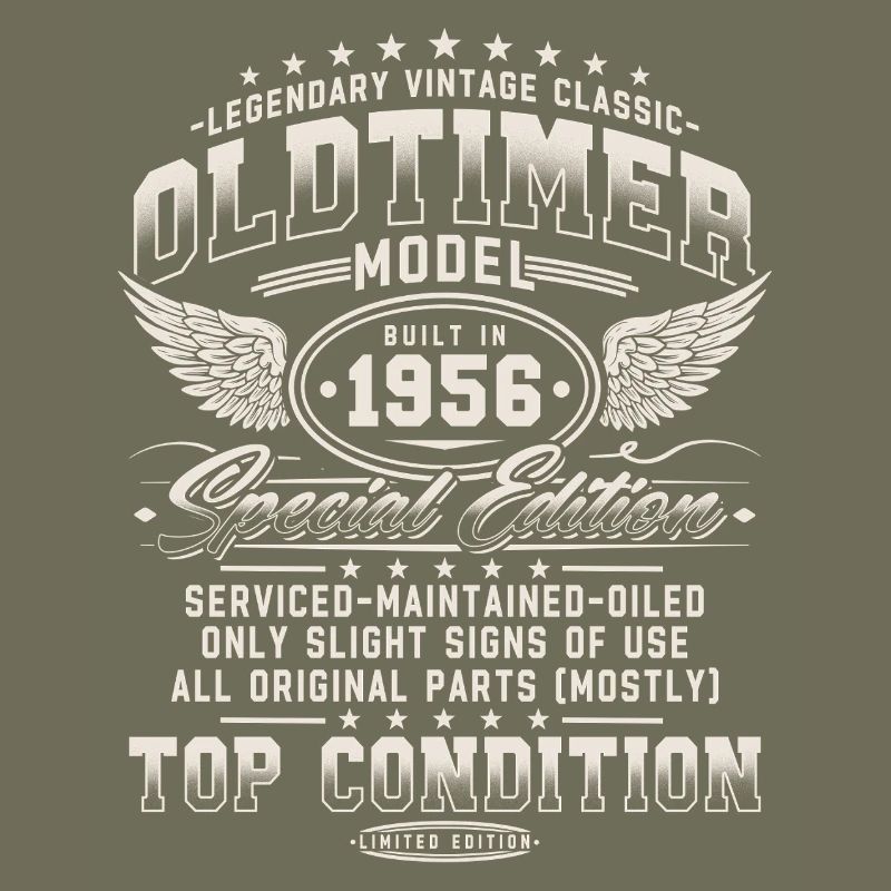 Oldtimer 1956 Vintage 70. Geburtstag Geschenk