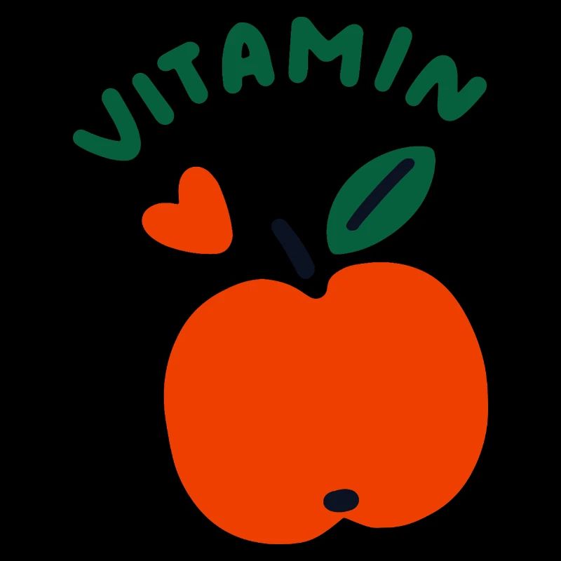 Pomme vitaminée, un fruit mignon et sain au design adorable