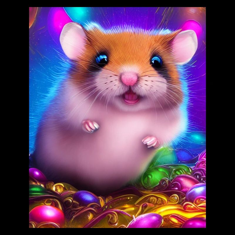 Cooles Comic-Porträt eines Hamsters