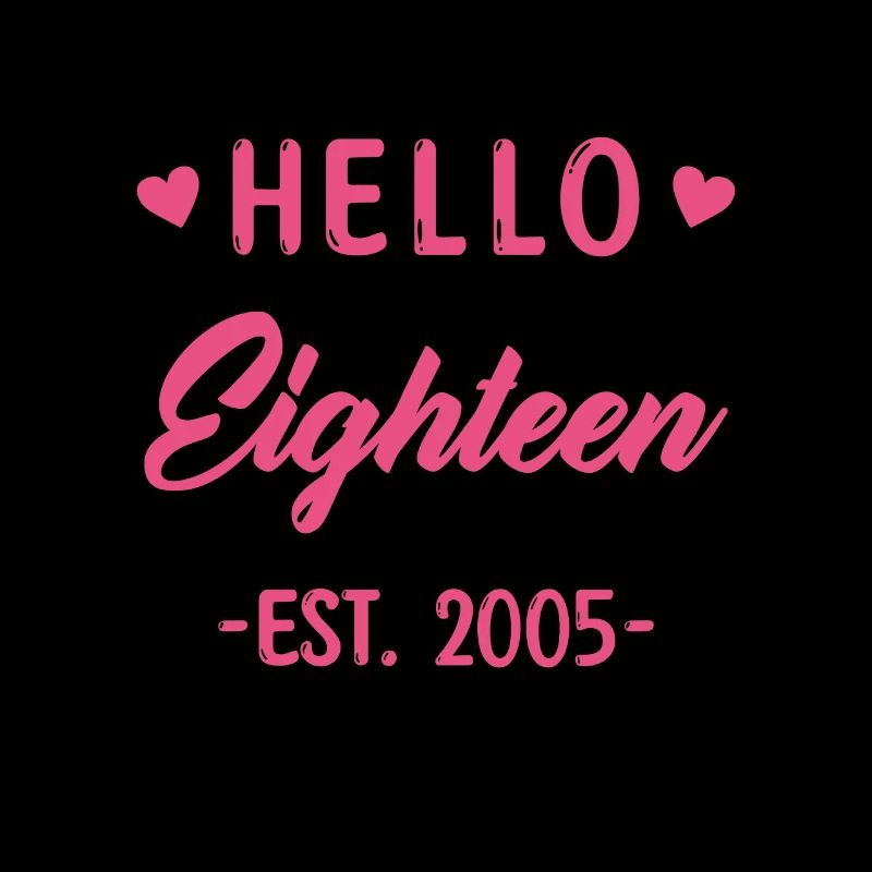 Hello Eighteen 2005 18 Geburtstag Mädchen
