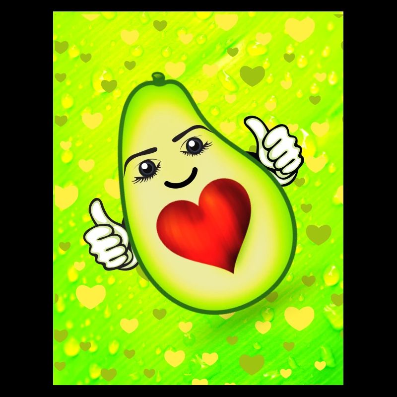 Avocat mignon avec cœur