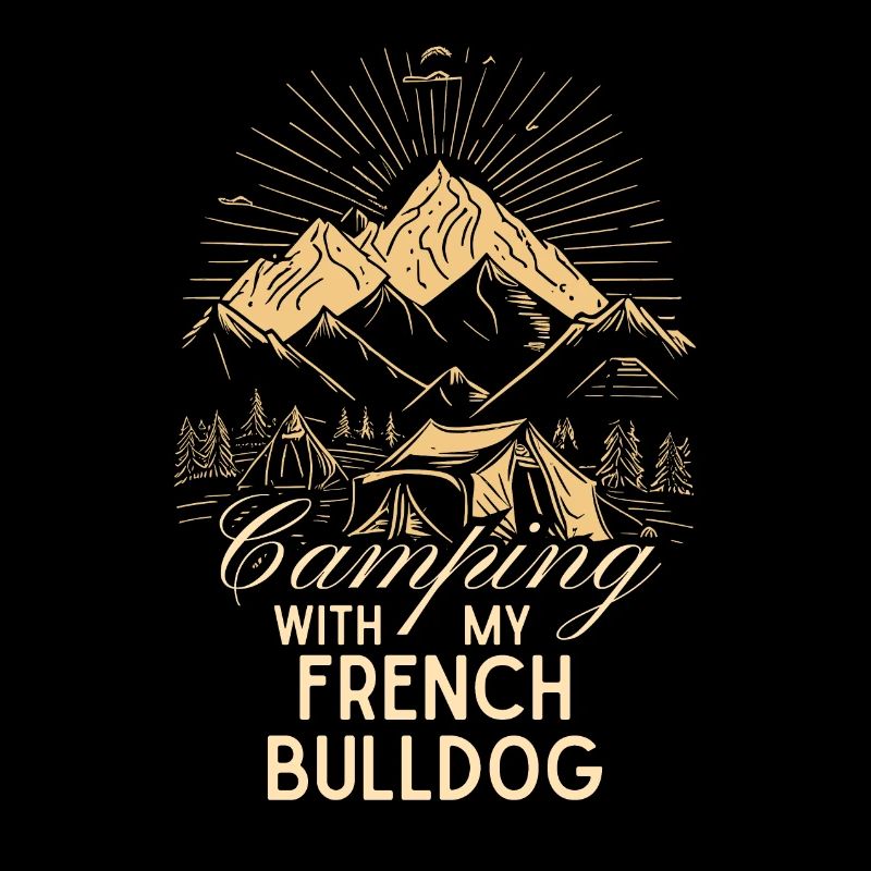 French Bulldog Camping