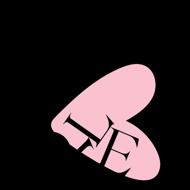 Typographie abstraite du cœur NE