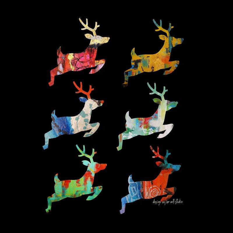 Caribou Style abstrait coloré