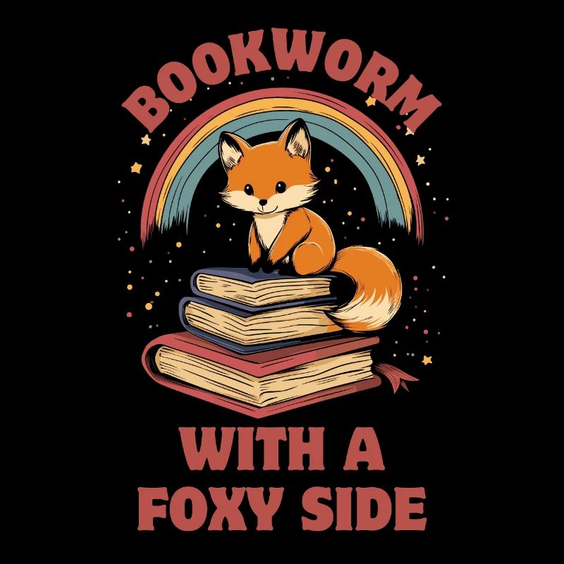 Süßer Fuchs mit Bücher