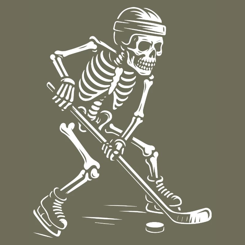 Skeleton Hockey Geist