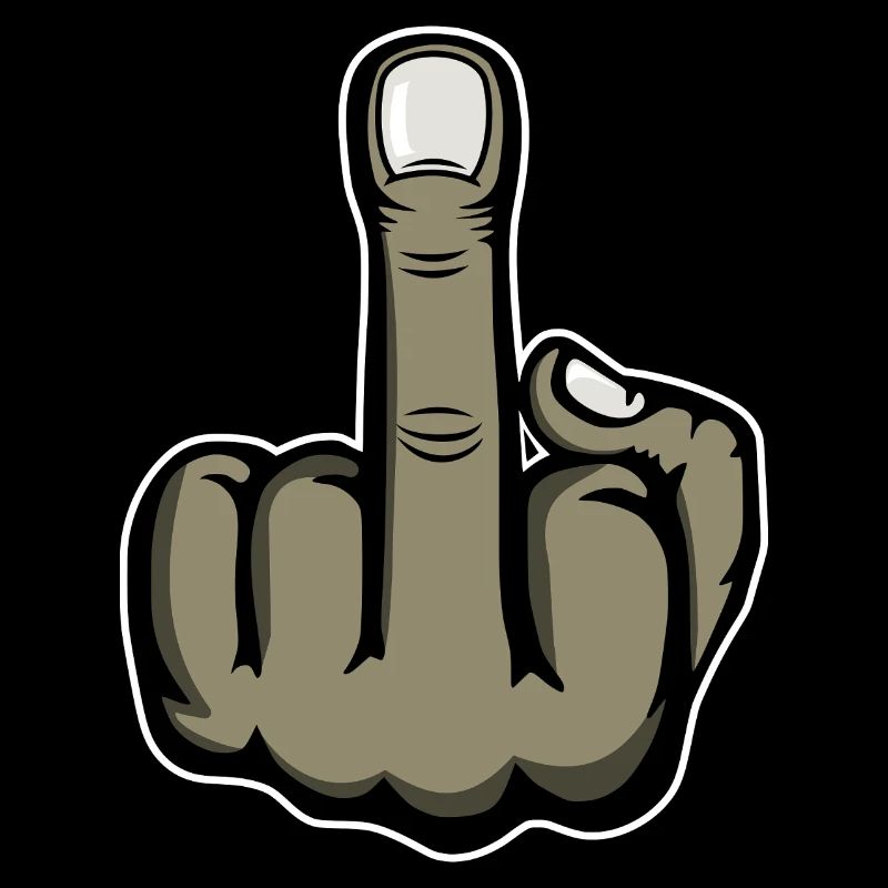 Mittelfinger Grafik Sticker