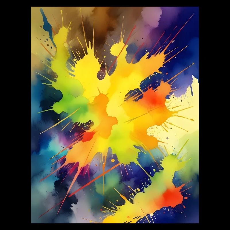 Farbexplosion Abstrakt Spritzer