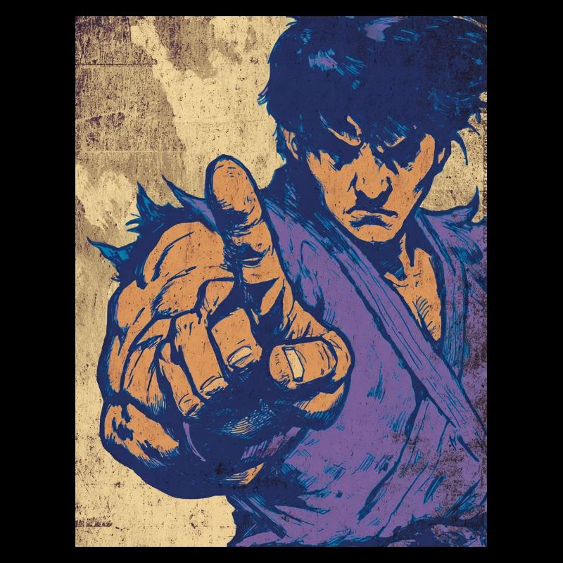 Kampfheld im Pop Art Blau