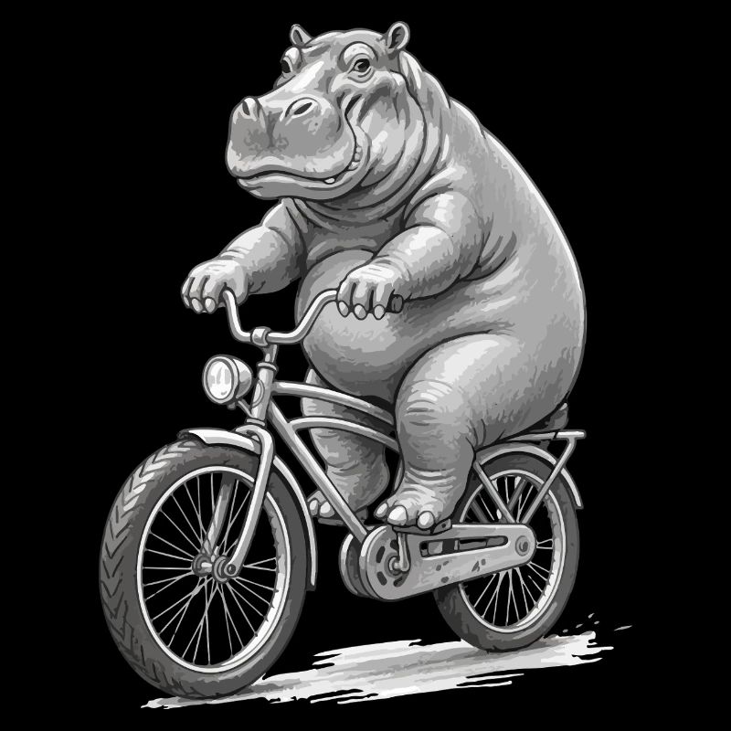 Hippo on a Bicycle
