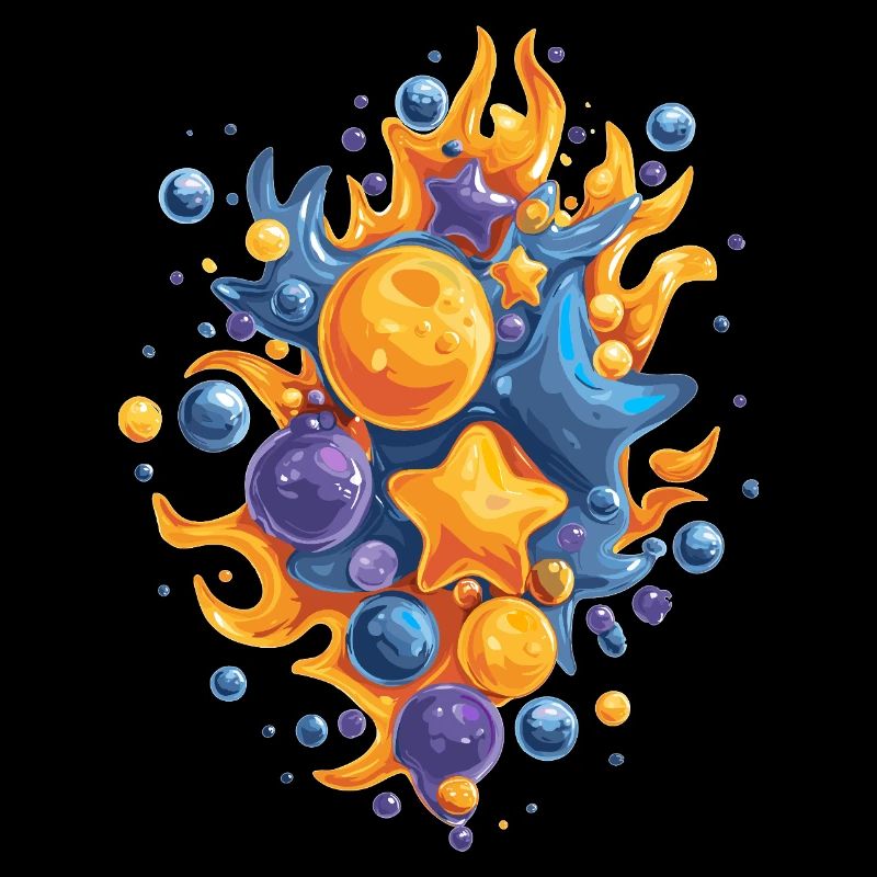 Kometenfeuer Farbexplosion