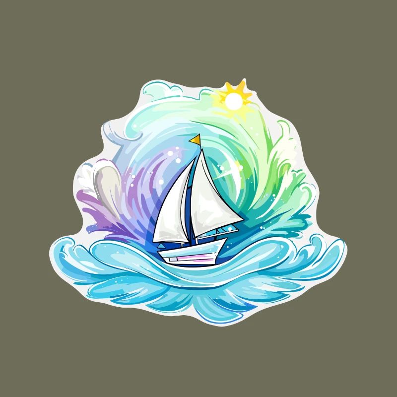 Segelboot - Illustration