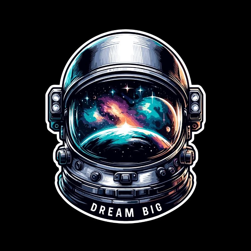 Dream Big - Astronaut Illustration