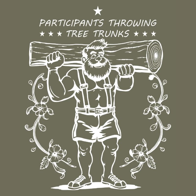 Compétiteurs de lancer de tronc d’arbre