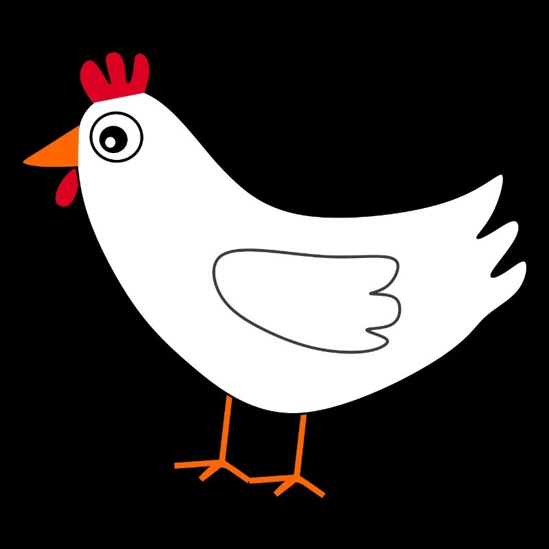 poulet blanc drôle