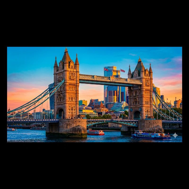 Tower Bridge Sunset Print