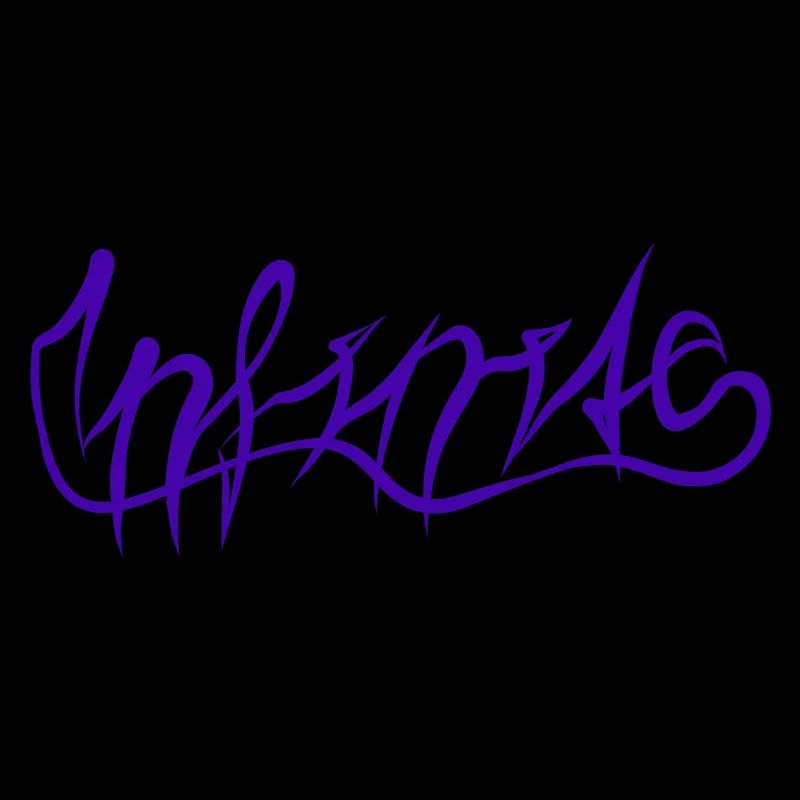 Lila Graffiti Schriftzug Muster