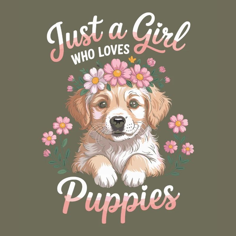 Juste une fille qui aime les chiots