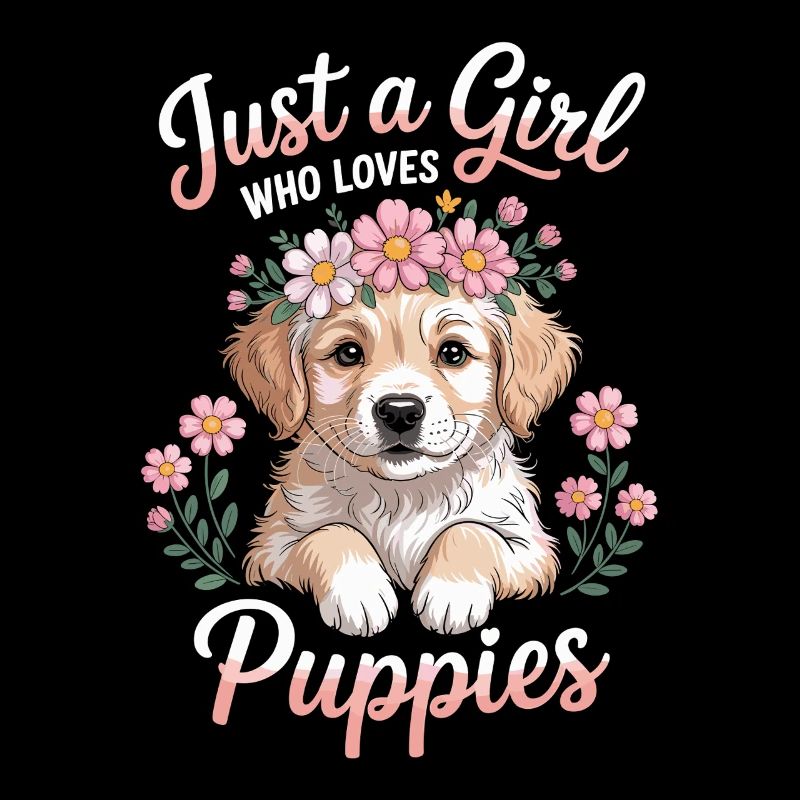 Juste une fille qui aime les chiots