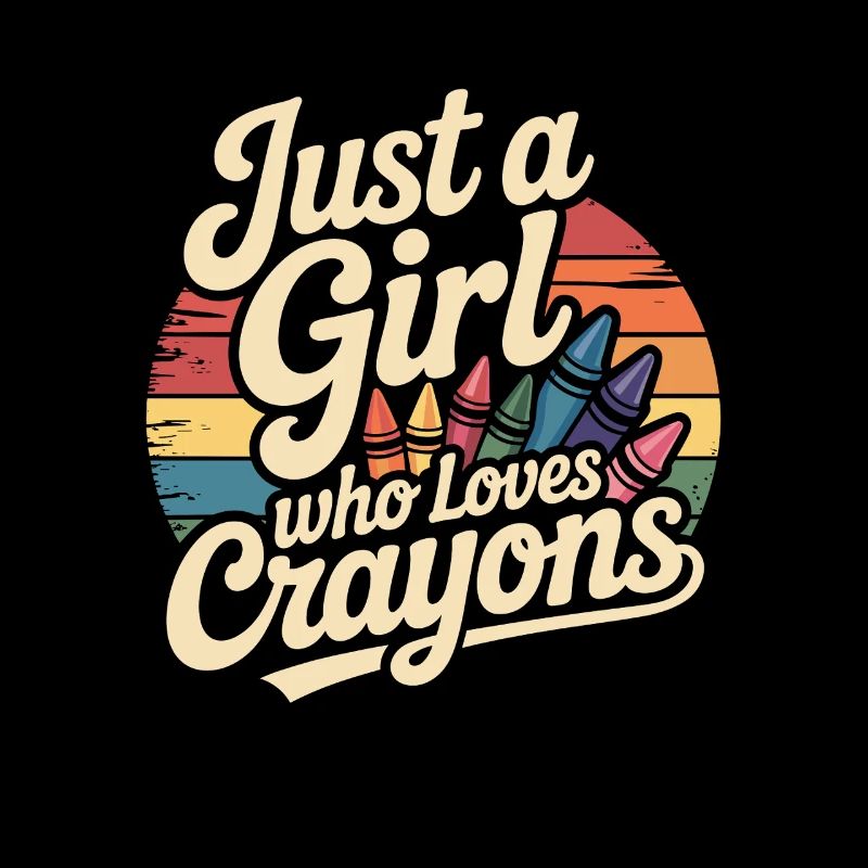 Juste une fille qui aime les crayons de couleur