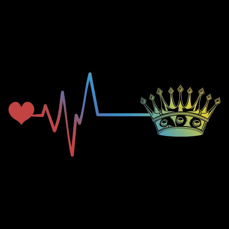 Crown pulse heartbeat icon