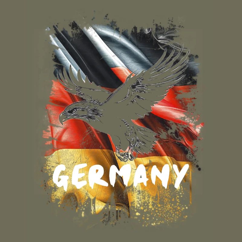 German eagle with Germany flag