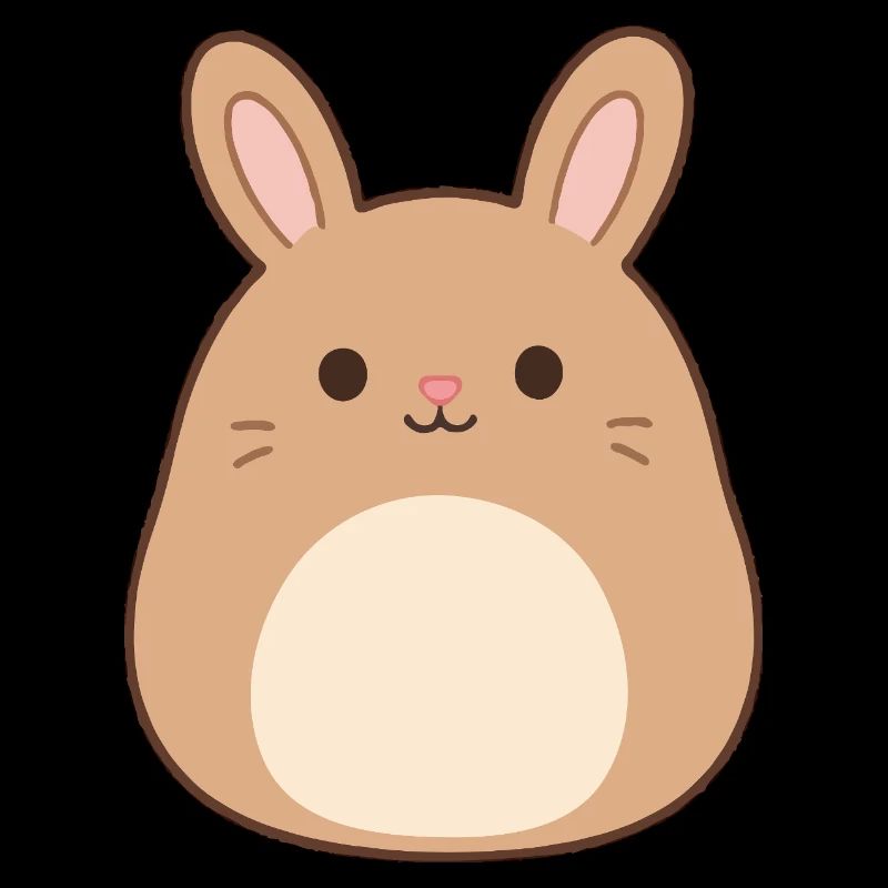 Cute Bunny Cartoon Print