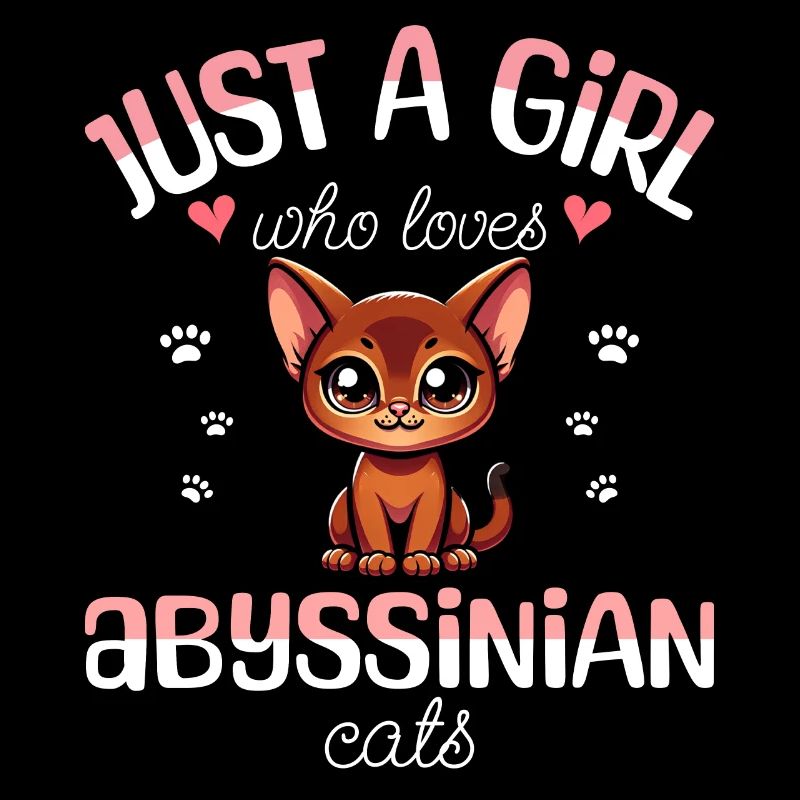Fille Adore Chat Abyssin