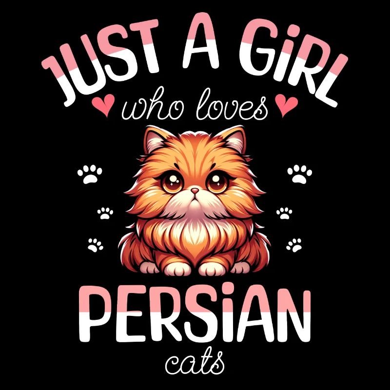 Fille Adore Chat Persan