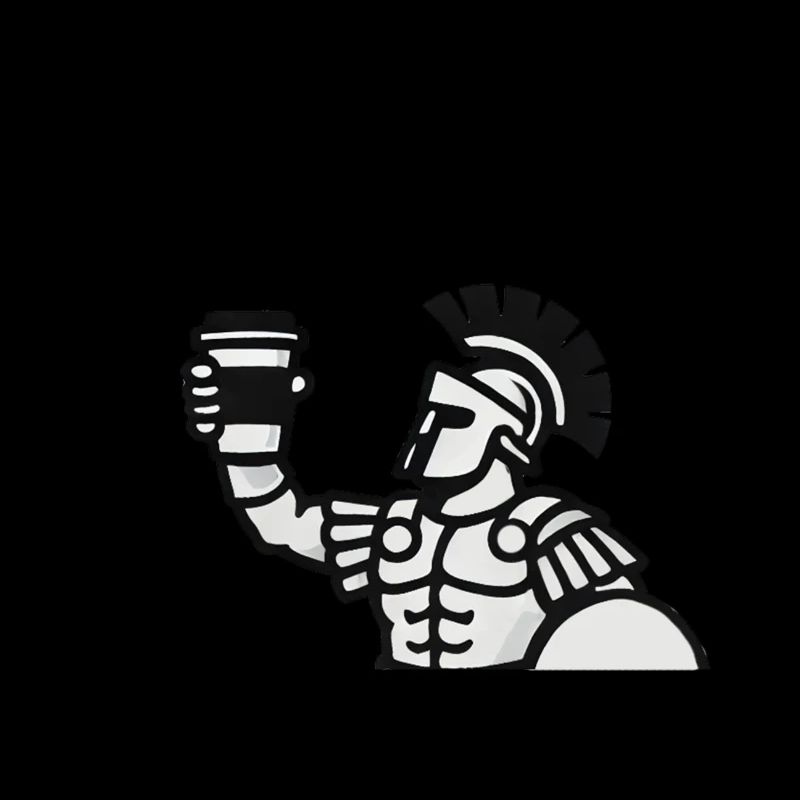 Infusé pour la bataille - Gladiator coffee design