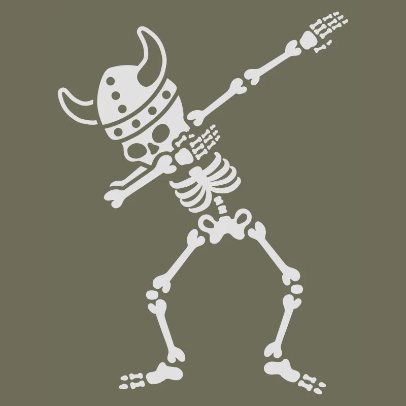 Skeleton Dab Dabbing Viking
