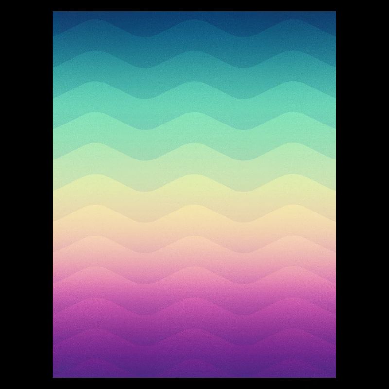 Minimal Geometry Waves (Rainbow) - Phone Case