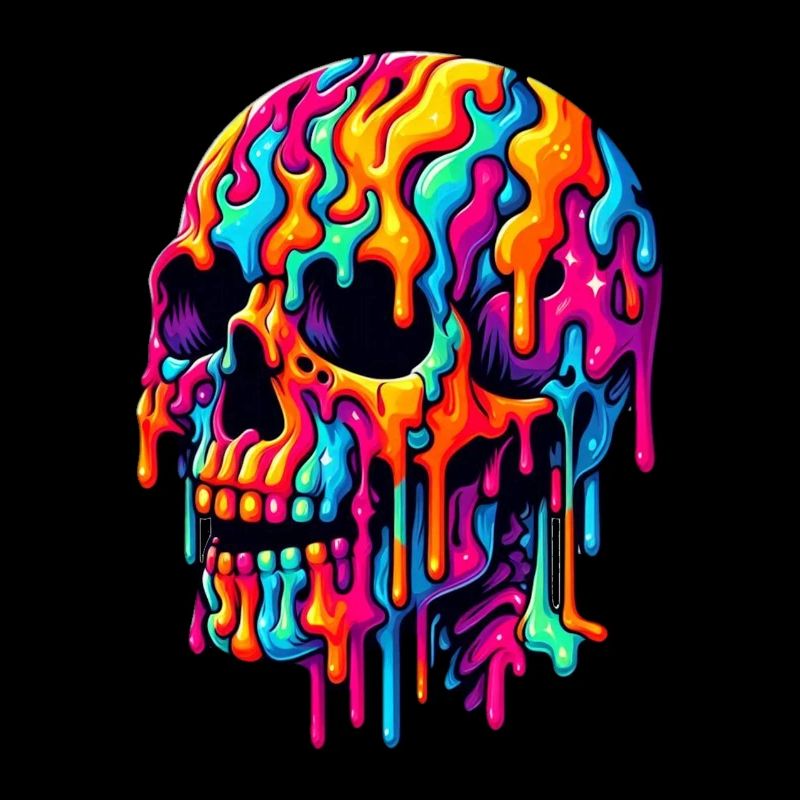 Lebendiger psychedelischer Schädel